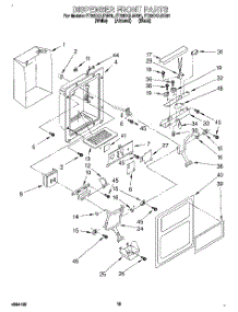 09 - Dispenser Front parts for Whirlpool Refrigerator ET22DQLDB01 from AppliancePartsPros.com