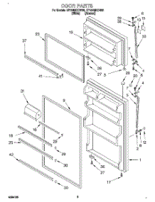 02 - Door parts for Whirlpool Refrigerator ET18NMXDN06 from AppliancePartsPros.com
