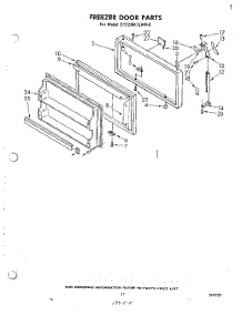 07 - Freezer Door parts for Whirlpool Refrigerator ET22MK1LWR0 from AppliancePartsPros.com