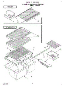 06 - Shelf, Lit / Optional parts for Whirlpool Refrigerator ET18NMXDN06 from AppliancePartsPros.com