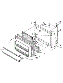 Freezer Door parts for Whirlpool Refrigerator ET20AKXSG03 from AppliancePartsPros.com