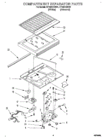 03 - Compartment Separator parts for Whirlpool Refrigerator ET18ZKXBN01 from AppliancePartsPros.com