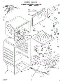 03 - Liner parts for Whirlpool Refrigerator ET20TKXDN01 from AppliancePartsPros.com