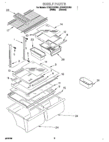05 - Shelf, Lit / Optional parts for Whirlpool Refrigerator ET20TKXDN01 from AppliancePartsPros.com