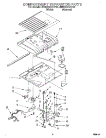 03 - Compartment Separator parts for Whirlpool Refrigerator ET22DQRAN00 from AppliancePartsPros.com