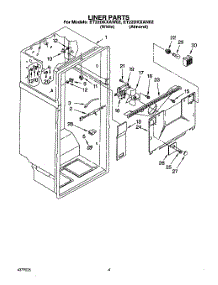 02 - Liner parts for Whirlpool Refrigerator ET22DKXAW02 from AppliancePartsPros.com