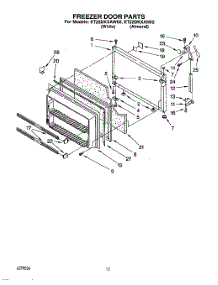 07 - Freezer Door parts for Whirlpool Refrigerator ET22DKXAW02 from AppliancePartsPros.com