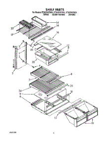 05 - Shelf parts for Whirlpool Refrigerator ET20ZKXZW01 from AppliancePartsPros.com