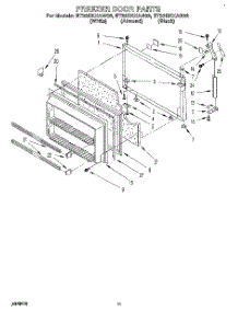 07 - Freezer Door parts for Whirlpool Refrigerator ET22DKXAW03 from AppliancePartsPros.com