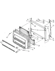 Freezer Door parts for Whirlpool Refrigerator ET20AKXSF07 from AppliancePartsPros.com