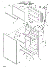 02 - Door parts for Whirlpool Refrigerator ET20NKXFN01 from AppliancePartsPros.com