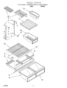 05 - Shelf parts for Whirlpool Refrigerator ET20NKXAN00 from AppliancePartsPros.com
