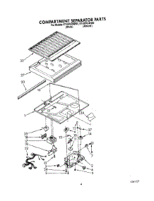 03 - Compartment Separator parts for Whirlpool Refrigerator ET18YKXAW00 from AppliancePartsPros.com