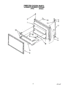 05 - Freezer Door parts for Whirlpool Refrigerator ET18YKXAW00 from AppliancePartsPros.com