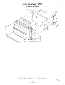 06 - Freezer Door parts for Whirlpool Refrigerator ET18SCXMWR1 from AppliancePartsPros.com