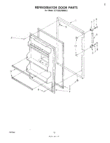 08 - Refrigerator Door , Miscellaneous parts for Whirlpool Refrigerator ET18SCXMWR1 from AppliancePartsPros.com