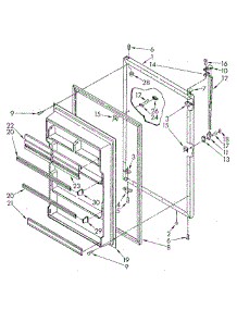 Refrigerator Door parts for Whirlpool Refrigerator ET20AKXSN06 from AppliancePartsPros.com