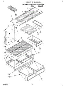 04 - Shelf parts for Whirlpool Refrigerator ET20NKXAN05 from AppliancePartsPros.com
