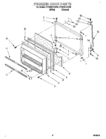 05 - Freezer Door parts for Whirlpool Refrigerator ET20NKXAN05 from AppliancePartsPros.com