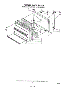 06 - Freezer Door parts for Whirlpool Refrigerator ET18JMXSW01 from AppliancePartsPros.com