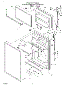 02 - Door parts for Whirlpool Refrigerator ET20NKXDW10 from AppliancePartsPros.com