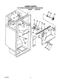 03 - Liner parts for Whirlpool Refrigerator ET22DKXAW00 from AppliancePartsPros.com