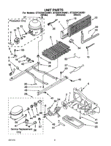 06 - Unit parts for Whirlpool Refrigerator ET22DKXAW01 from AppliancePartsPros.com