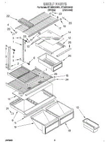 04 - Shelf parts for Whirlpool Refrigerator ET18ZKXAN01 from AppliancePartsPros.com