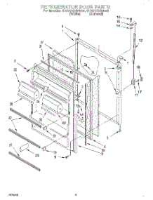 07 - Refrigerator Door, Lit / Optional parts for Whirlpool Refrigerator ET20TKXBN00 from AppliancePartsPros.com