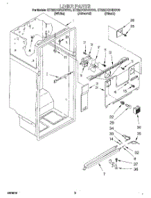 02 - Liner parts for Whirlpool Refrigerator ET22DQRBN00 from AppliancePartsPros.com