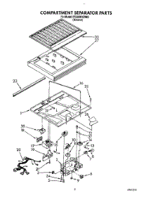 04 - Compartment Separator parts for Whirlpool Refrigerator ET22DMXZN00 from AppliancePartsPros.com