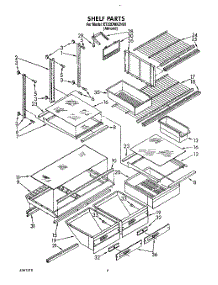 05 - Shelf, Lit / Optional parts for Whirlpool Refrigerator ET22DMXZN00 from AppliancePartsPros.com