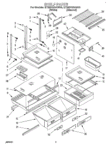 05 - Shelf, Lit / Optional parts for Whirlpool Refrigerator ET22DQRAW00 from AppliancePartsPros.com