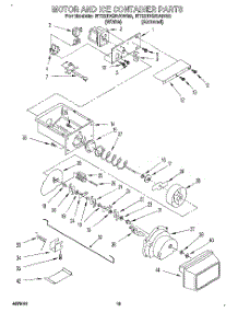 08 - Motor And Ice Container parts for Whirlpool Refrigerator ET22DQRAW00 from AppliancePartsPros.com