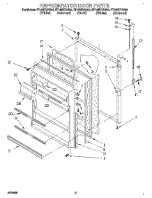 07 - Refrigerator Door, Lit / Optional parts for Whirlpool Refrigerator ET18NKYAN03 from AppliancePartsPros.com