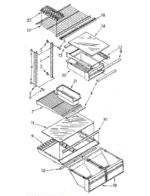Shelf parts for Whirlpool Refrigerator ET20AKXSG06 from AppliancePartsPros.com