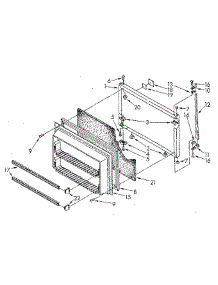 Freezer Door parts for Whirlpool Refrigerator ET20AKXSG06 from AppliancePartsPros.com