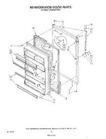 08 - Refrigerator Door , Lit / Optional parts for Whirlpool Refrigerator ET20GKXTF01 from AppliancePartsPros.com