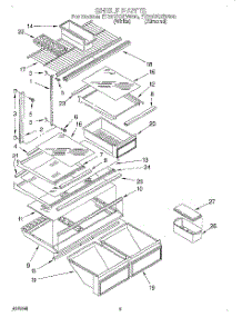 04 - Shelf parts for Whirlpool Refrigerator ET20TKXBW00 from AppliancePartsPros.com