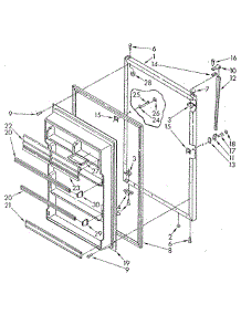 Refrigerator Door parts for Whirlpool Refrigerator ET20GKXSM01 from AppliancePartsPros.com