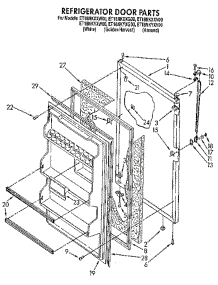 Refrigerator Door parts for Whirlpool Refrigerator ET18NKYXW00 from AppliancePartsPros.com