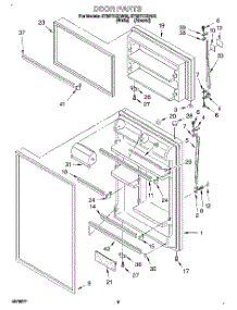02 - Door parts for Whirlpool Refrigerator ET20TKXDN02 from AppliancePartsPros.com