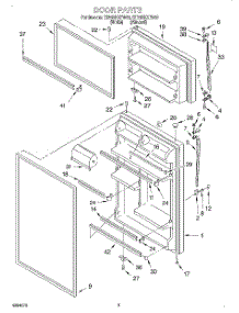 02 - Door parts for Whirlpool Refrigerator ET20NKXFN00 from AppliancePartsPros.com