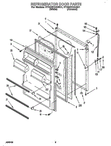 Refrigerator Door parts for Whirlpool Refrigerator ET20NKXAW0 from AppliancePartsPros.com
