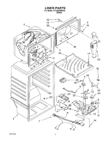 03 - Liner parts for Whirlpool Refrigerator ET18SKRDW00 from AppliancePartsPros.com
