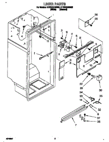 Liner parts for Whirlpool Refrigerator ET22DQRBN02 from AppliancePartsPros.com