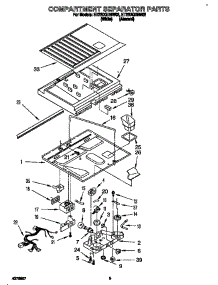Compartment Separator parts for Whirlpool Refrigerator ET22DQRBN02 from AppliancePartsPros.com