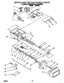 Motor And Ice Container parts for Whirlpool Refrigerator ET22DQRBN02 from AppliancePartsPros.com