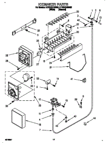 Icemaker parts for Whirlpool Refrigerator ET22DQRBN02 from AppliancePartsPros.com