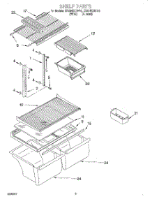 05 - Shelf, Lit / Optional parts for Whirlpool Refrigerator ET20NKXDN10 from AppliancePartsPros.com